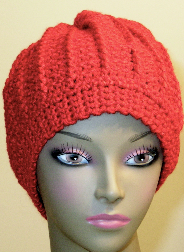 Red Ribbed Beanie