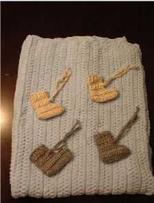 Baby Blue Blanket & Booties