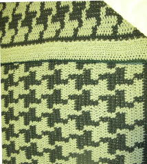 Shades of Green Houndstooth Throw